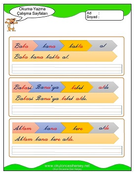 B sesi Çalışma Sayfaları